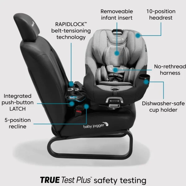 Baby Jogger City Turn Car Seat - Onyx Black