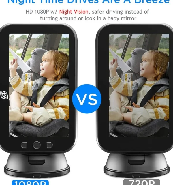 Baby First Car Seat Baby Monitor - Black