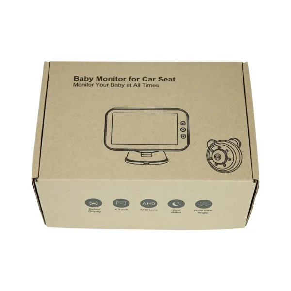 Baby First Car Seat Baby Monitor - Black