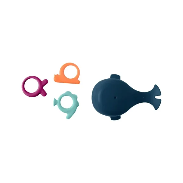 Boon Chomp Hungry Whale Bath Toy - Navy