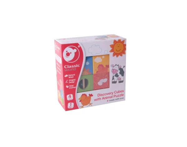 Classic World Discovery Cubes with Animal Puzzle