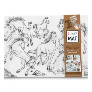Funny Mat Large - Horses