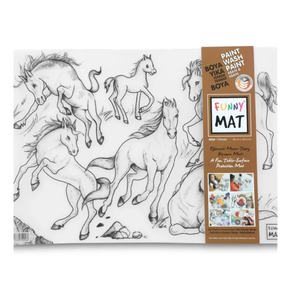 Funny Mat Large - Horses