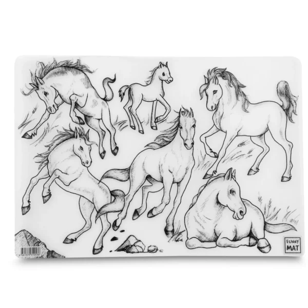 Funny Mat Large - Horses