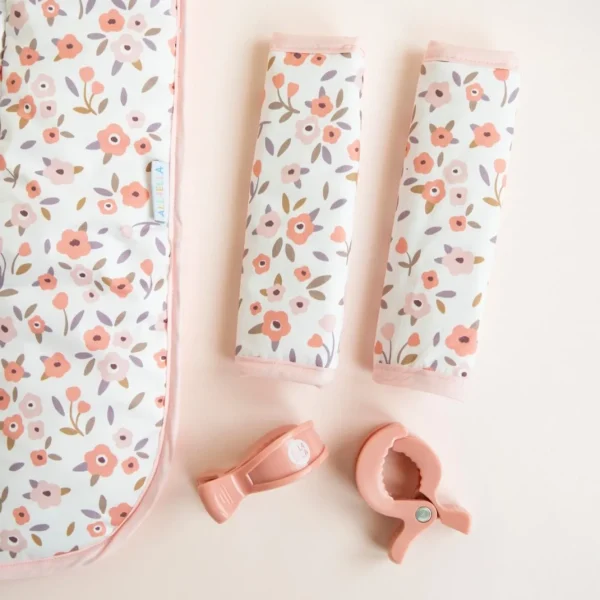 All4Ella Harness Covers & Pram Pegs - Floral Bouquet