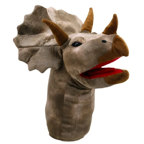 The Puppet Company Large Dino Puppet Head - Triceratops