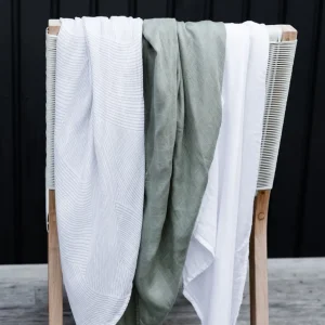 Little Linen LITTLE BAMBOO MUSLIN WRAPS 3PK - BAYLEAF