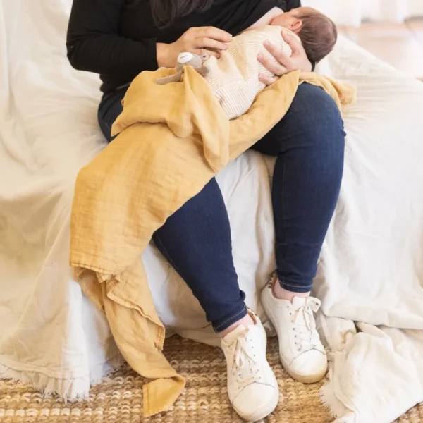 Little Linen Little Bamboo Muslin Wrap 3Pk - Marigold