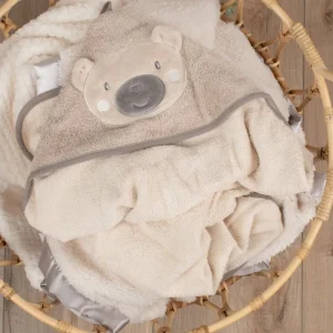 Little Linen Character Hooded Towel - Nectar Bear