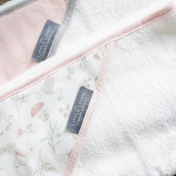 Little Linen Hooded Towel 2pk - Harvest Bunny