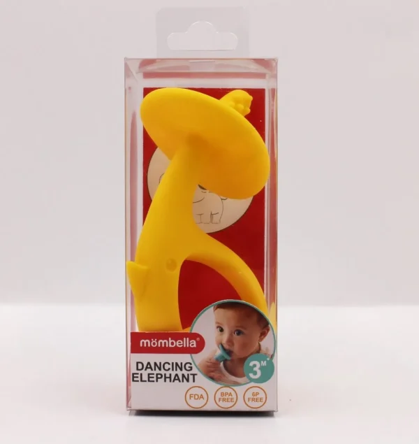 Mombella Dancing Elephant Teether - Blue