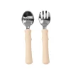 Mombella Panda Fork & Spoon - Light Brown