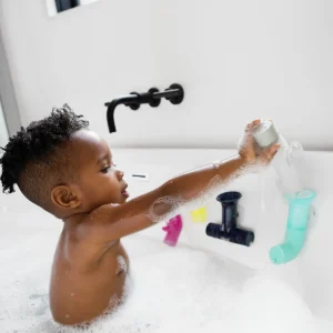 Boon Pipes Bath Toy - Navy/Yellow