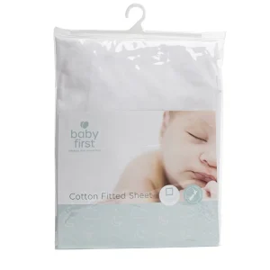 Baby First Porta Cot Fitted Sheet White