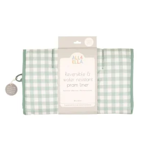 All4Ella Pram Liner - Gingham Sage