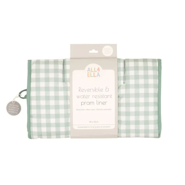 All4Ella Pram Liner - Gingham Sage