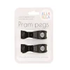 All4Ella Pram Peg 2pk - Black