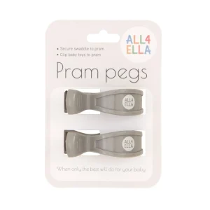 All4Ella Pram Peg 2pk - Grey