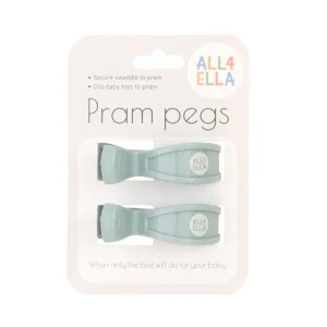 All4Ella Pram Peg 2pk - Steel Blue