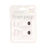 All4Ella Pram Peg 2pk - White