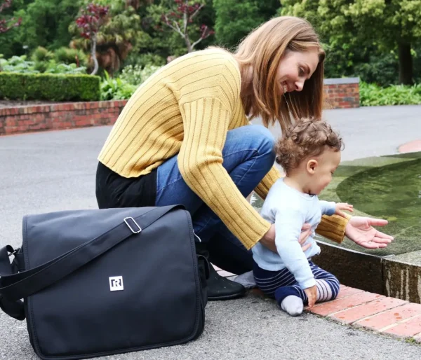 Ryco Everyday Messenger Nappy Bag Black