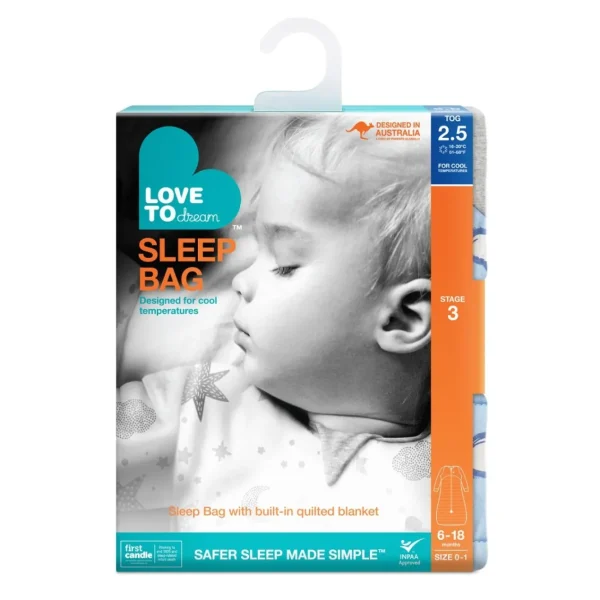 Love To Dream Sleep Bag™ Warm 2.5 TOG - Daydream Blue