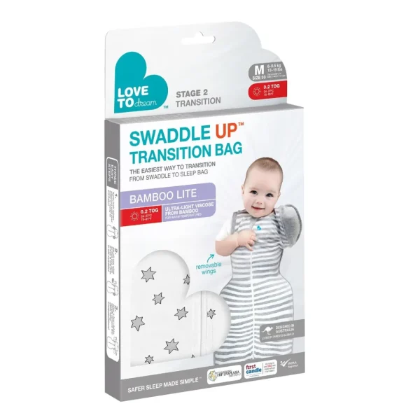 Love To Dream Swaddle Up™ Transition Bag Bamboo Lite 0.2 TOG - Super Star