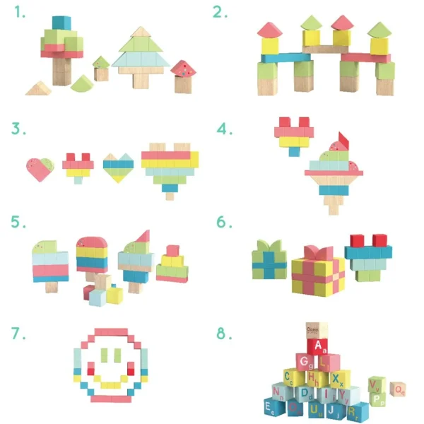 Classic World Sweet Cube Blocks - 68pcs
