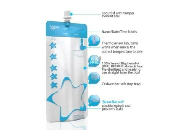Cherub Baby ThermoSensor Re-usable Breast Milk Bags