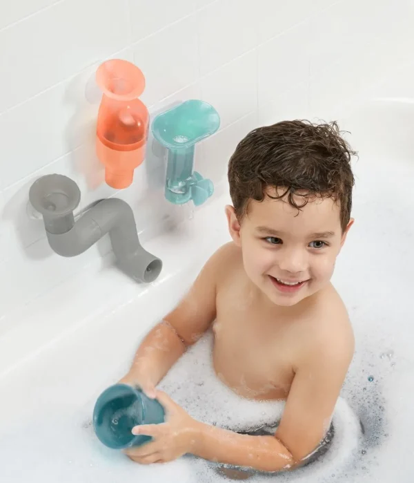 Boon Tubes Bath Toy - Coral/Multi