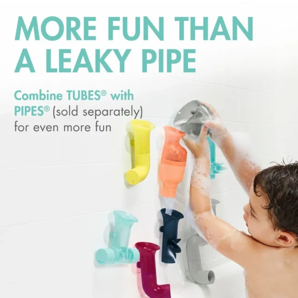 Boon Tubes Bath Toy - Coral/Multi